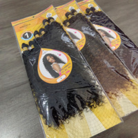 Extensions de cheveux bouclés Jerry Curl en fibres douces haute température, ondulées, 6 paquets, pour tresses, emballage le plus vendu