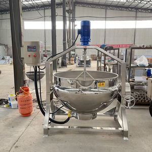 Pentola Industriale in Acciaio Inox per Alimenti, Cuocitore Elettrico a Vapore con Miscelatore, Pentola con Rivestimento - Product Image 5