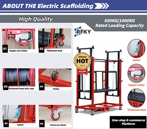 Nhà máy bán trực tiếp 500kg giàn giáo điện máy Bảng 2-8m có thể gập lại di động Nâng Nền tảng điện giàn giáo - Product Image 6