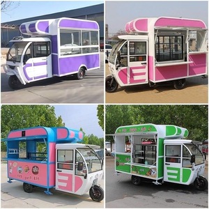Xe bán đồ ăn đường phố di động, xe bán thức ăn nhanh mini, xe bán hàng lưu động nhỏ với máy làm kem nhỏ, xe bán đồ ăn nhẹ, xe bán kem nhỏ - Product Image 3