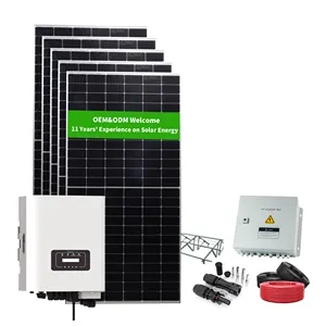 1MW 2MW Kit Panel surya pada Grid penggunaan industri Panel surya Grid terikat megewat energi surya sistem untuk industri