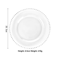 Nouvelle Assiette de Présentation Haut de Gamme Écologique en Verre Perlé Doré pour Table – Style Moderne et Simple – Vaisselle et Assiettes