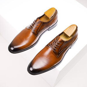 Zapatos Derby de Cuero Genuino para Hombre, Diseño Campestre Inglés, Cierre sin Cordones, Ligeros y Transpirables, Zapatos para Vacaciones - Product Image 5