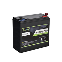 Batterie LiFePO4 12V 20Ah, gamme 6Ah-84Ah, cylindrique, lithium-ion, remplace les batteries au plomb 12.8V