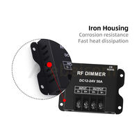 Contrôleur d'induction d'escalier à gradateur LED 30A à 1 canal 12V 24V avec télécommande RF à 3 touches et utilisation automatique en intérieur