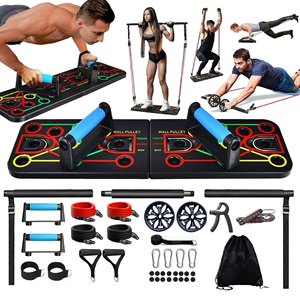 NOUVEAU Planche <span class=keywords><strong>de</strong></span> <span class=keywords><strong>musculation</strong></span> 2 en 1 pliable Push up Stand d'exercice <span class=keywords><strong>de</strong></span> gymnastique Push-ups Stands pour l'entraînement physique <span class=keywords><strong>avec</strong></span> cordes <span class=keywords><strong>de</strong></span> traction élastiques - Product Image 3