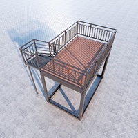 Serres en verre préfabriquées à assemblage rapide pour balcon extérieur au 2ème étage, en kit, avec structure standard