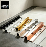 Profilé décoratif en aluminium pour carrelage, bande de finition pour carrelage mural, bande de transition perforée hexagonale