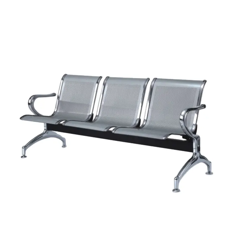 High quality salon waiting room chair area furniture stainless airport waiting chair