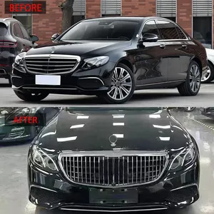 กระจังหน้ารถยนต์ StarNav สำหรับ Mercedes Benz E-Class W213 E200 E300 E350 E350e E450 E53 ปี 2016 2017 2018 2019 2020 แบบตาข่ายสำหรับรถแข่ง - Product Image 1