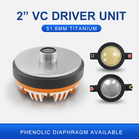 Haut-parleur de sonorisation professionnel OEM personnalisé avec driver de compression en titane de 2 pouces, 150W RMS, 300W MAX, 8 Ohm, 100dB, à visser, pour cornet de 1/2 pouce
