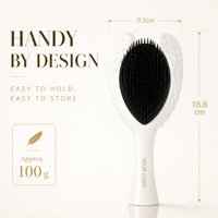 Peigne de coiffure massant à coussin d'air en plastique pour femmes, en forme d'ange, mignon, double usage pour cheveux secs et humides, design aile style reine