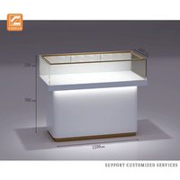Vitrine de bijoux et de parfums de luxe pour la décoration de centres commerciaux Conception élégante de kiosque de bijouterie