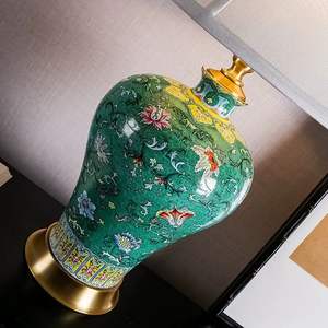 Conception de <span class=keywords><strong>roman</strong></span> rouge Chine lampe en céramique en gros de lumière antique en céramique faite à la main sur la table - Product Image 6