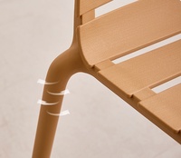 Chaises en plastique incassables pour cafés Chaise à café empilable Chaises d'extérieur de restaurant de haute qualité Plastique pp robuste