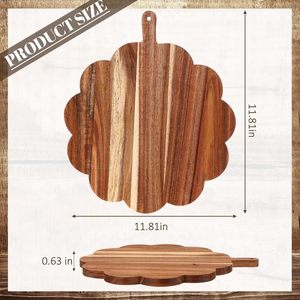 Planches à découper en bois d'acacia festonné <span class=keywords><strong>pour</strong></span> le pain, la viande, les fruits, les fromages – Fournitures de boucher - Product Image 3
