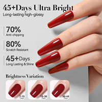 BORN PRETTY 3 pièces/ensemble Gel de base pour ongles, Top Coat Mat Sans Résidu, Anti-Jaunissement, Brillant, Longue Durée, Transparent, Vernis à Ongles Gel UV