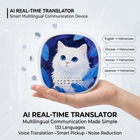 Traducteur vocal intelligent IA en temps réel, 133 langues, mains libres, appareil de traduction portable, logo personnalisé, vente en gros, faible MOQ