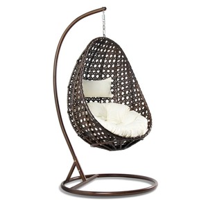 Steel Metal <b>Garden</b> Furniture Rope Rattan Patio Swing <b>Hanging</b> <b>Chair</b> for Home - Product Image 3