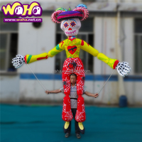 D'attractions mobile marionnette mignon gonflable clown marionnette costumes à vendre