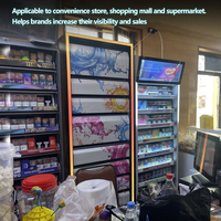 Vitrine à cigarettes russe, présentoir à tabac avec étagères et battes à ouverture et fermeture synchrones