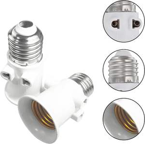 Adaptador de Base para Lámpara LED con Rosca <span class=keywords><strong>E27</strong></span>, Material ABS y Metal, <span class=keywords><strong>Enchufe</strong></span> de Conversión Eléctrica - Product Image 2