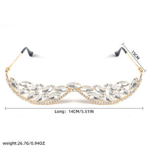 Women's Crystal Geometric Fashion <strong>Glasses</strong> Rhinestone Sun <strong>Glasses</strong> Decor <strong>Prism</strong> Shades - Product Image 6