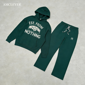 350GSM Heavyweight <strong>Tracksuit</strong> "Est. From Nothing" Tech Pack Support Men's Oversized Hoodie Jogger Set Custom <strong>Brand</strong> Storytelling - Product Image 4