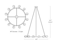 Lustre rond moderne en laiton massif de style américain avec LED, angle de faisceau de 360°, lumière blanc chaud dimmable, CRI élevé 80, garantie de 3 ans
