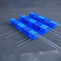 Palette en plastique HDPE à grille, robuste, empilable, recyclable, emboîtable, pour la logistique, type Euro, économique et durable