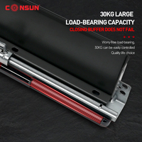 Rel Laci Dapur Tersembunyi Consun, Rel Laci Teleskopik Hidrolik, Rel Laci Soft Close Undermount