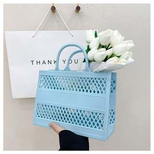 2023 Hot Sale Women Wholesale Beach Waterproof Tote Bags Custom Summer <b>Large</b> Fashion Silicone Bag - Product Image 3