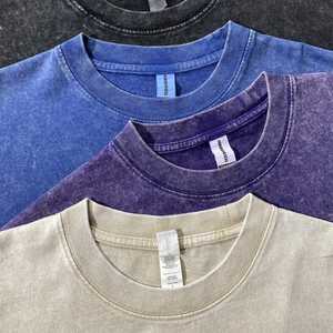 เสื้อยืดสตรีทแวร์สำหรับผู้ชายผ้าคอตตอนโอเวอร์ไซส์ผ้า100% วินเทจโอเวอร์ไซส์ทำจากผ้าฝ้าย - Product Image 4