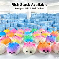 Mainan Baru Unicorn Dumpling Squishy Pereda Stres Fidget Sensorik Bentuk Kartun Lucu Bola Mainan Remas TPR untuk Kantor
