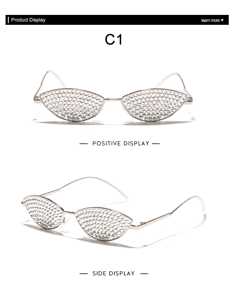 Gafas de sol de lujo vintage con diamantes de imitación para mujer, lentes de sol con forma de ojo de gato, 2023