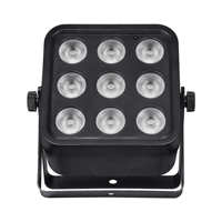 Projecteur LED portable rechargeable 9*6W RGBWAUV 54W avec application sans fil pour DJ, discothèque, mariage, fête