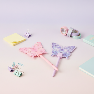 Nouveau stylo bille éventail 2026 avec motif <span class=keywords><strong>papillon</strong></span> rêveur, papeterie créative personnalisable directement du fabricant - Product Image 5