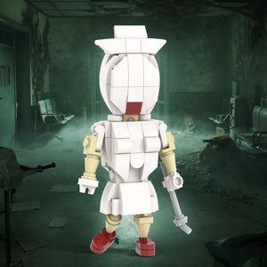 Pirámide de la cabeza de la enfermera juego de terror película personaje Bogeyman montar modelo acción DIY bloques de construcción niños juguetes de regalo - Product Image 2