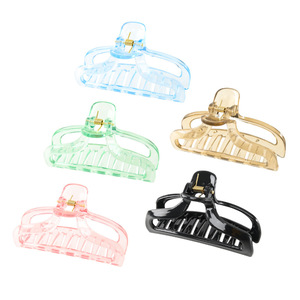 Pince à cheveux couleur bonbon 9,5 cm en résine plastique pour femme, usage quotidien - Product Image 1