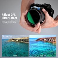 Filtro ND variable 2 en 1 Neewer ND2-ND32 y filtro CPL de 82 mm con marco ultrafino de aleación de aluminio para cámara