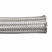Couverture en filet pour tuyau ondulé en acier inoxydable DN15~DN32, épaisseur 0,25 mm, résiste à une pression accrue