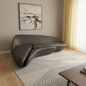 Juego de Sofás Seccionales de Tela de Lujo con Diseño en Forma de Luna, Diseñado por <span class=keywords><strong>Zaha</strong></span> Hadid para Salas de Estar de Apartamentos y Villas - Product Image 1