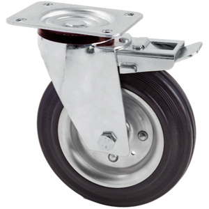 RUEDA INDUSTRIAL GIRATORIA IDEAL STAR CON FRENO 125mm-capacidad 100 kg - Product Image 1