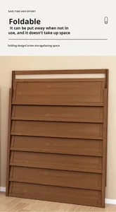 Zapatero plegable de pared de madera, organizador de entrada estrecha que ahorra espacio <span class=keywords><strong>para</strong></span> dormitorio, sala de estar y <span class=keywords><strong>armario</strong></span> - Product Image 3