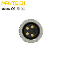 Connecteur de câble électrique Marvtech OEM femelle 4 broches M8 surmoulé, connecteur de capteur avec blindage pour signal de données