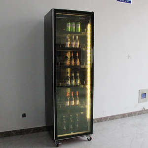 Réfrigérateur vertical de présentation pour supermarché en gros, réfrigérateur à boissons, porte vitrée simple, réfrigérateurs de présentation - Product Image 2