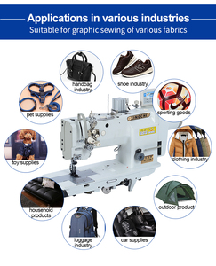 Machine à coudre industrielle XC-4420 point noué neuf avec <span class=keywords><strong>couture</strong></span> à double aiguille de rembourrage à triple alimentation - Product Image 6