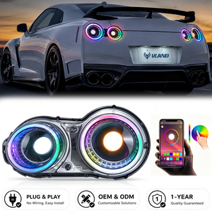 ไฟท้าย VLAND LED อัพเกรดสไตล์ R50 สี RGB แบบไหล สำหรับรถยนต์นิสสัน GTR <span class=keywords><strong>R35</strong></span> ปี 2008-2023 - Product Image 1