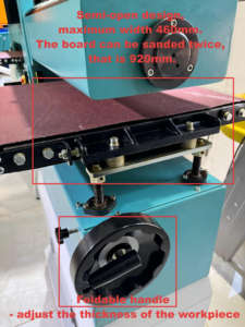 <span class=keywords><strong>Ponceuse</strong></span> à bois industrielle 460mm polissage deux fois <span class=keywords><strong>petite</strong></span> <span class=keywords><strong>ponceuse</strong></span> à tambour en papier de verre <span class=keywords><strong>pour</strong></span> les composants de noyau de moteur de meubles et de portes - Product Image 3