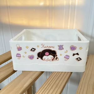 صندوق منظم تخزين بلاستيكي مطبوع على شكل حيوانات كرتونية متعدد الأغراض وصديقي للتنقل وسطح المكتب غير سام للأطفال 6 + - Product Image 5